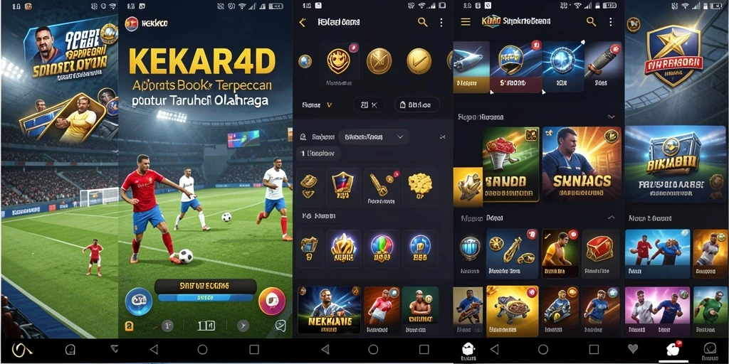 Tampilan menarik dari aplikasi Sportsbook KEKAR4D saat digunakan.