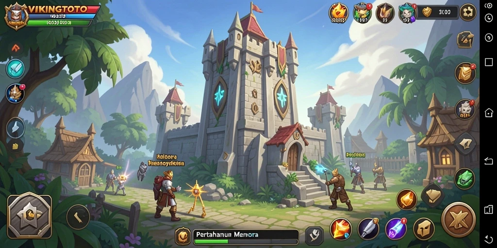 Tampilan gameplay menara pertahanan VIKINGTOTO yang menegangkan.
